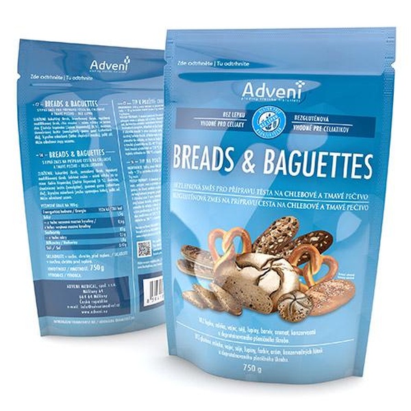 ADVENI Bezlepková směs na chlebové a tmavé pečivo BREADS & BAGUETTES (dříve Simply Adveni) 5 kg - 