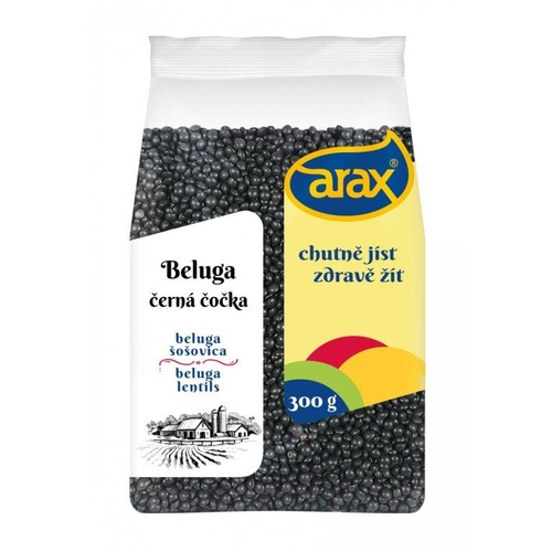 ARAX Čočka černá Beluga 300 g