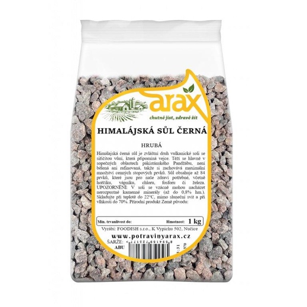 ARAX Himálajská sůl černá hrubá 1000 g - 