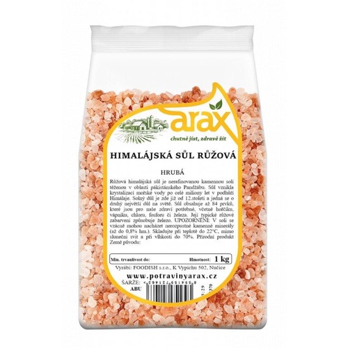 ARAX Himálajská sůl růžová hrubá 1000 g