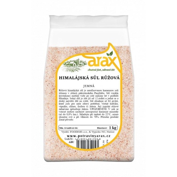 ARAX Himálajská sůl růžová jemná 1000 g - 