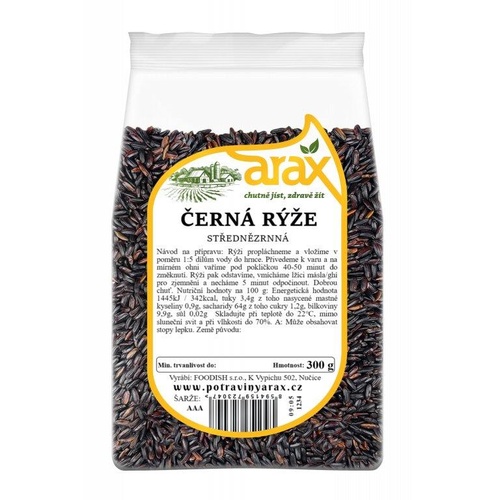 ARAX Rýže černá střednězrnná 300 g