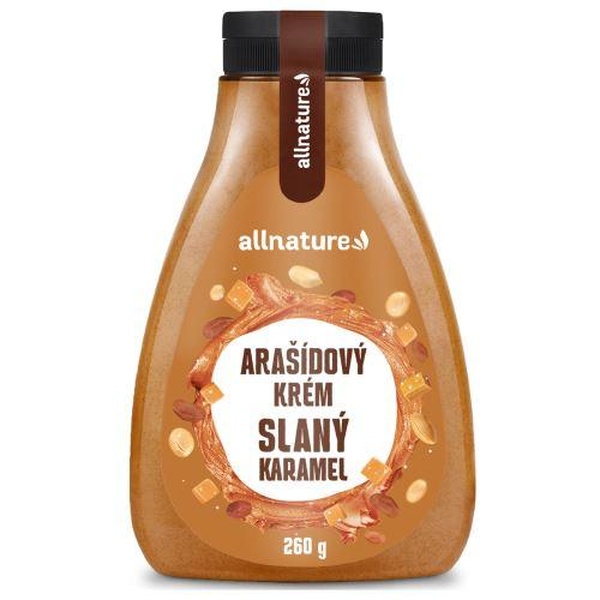 Allnature Arašídový krém - slaný karamel 260 g - 