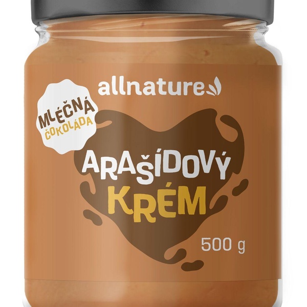 Allnature Arašídový krém s mléčnou čokoládou 500 g - 
