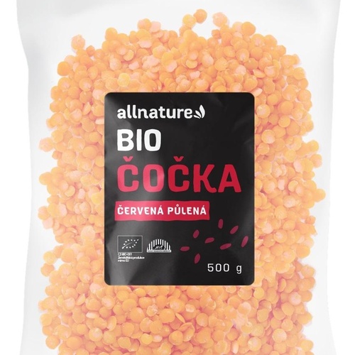 Allnature Čočka červená půlená BIO 500 g