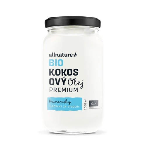 Vitamin E v bio panenském kokosovém oleji 1000 ml označuje klíč k vitalitě pleti