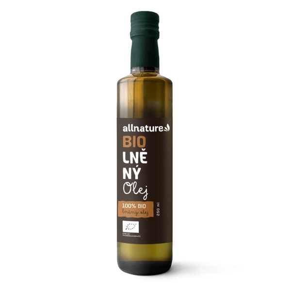 Allnature Lněný olej BIO 250 ml - 