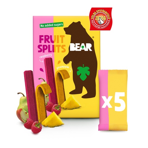 BEAR Fruit Splits malina a ananas 5x 20g