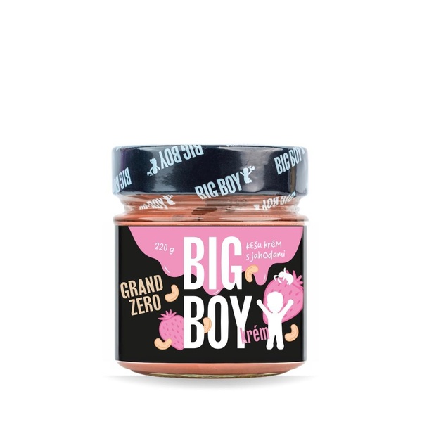 BIG BOY Grand zero jahoda - Kešu krém s jahodami 220 g - 