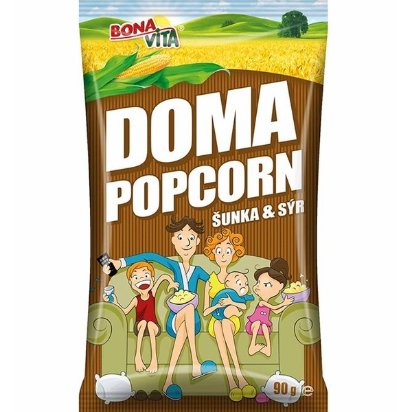 Bonavita Popcorn do mikrovlnky šunka sýr 90 g - 