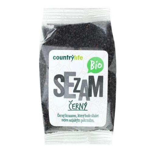 Country Life Sezam černý neloupaný BIO 100 g EXP. 30.11.2024