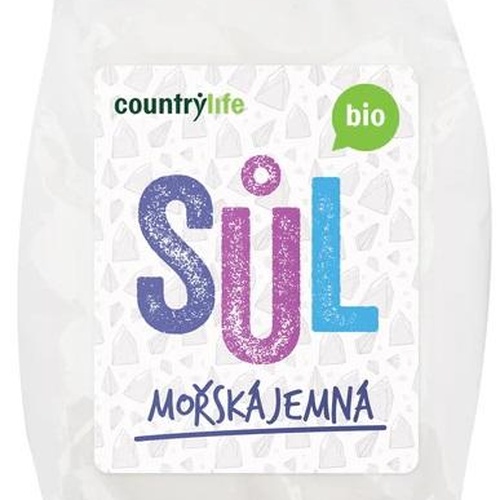 Country Life Sůl mořská jemná BIO 1 kg