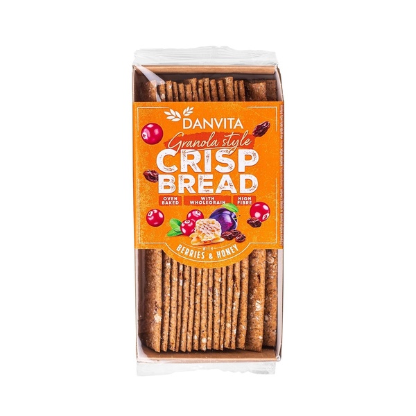 Danvita Křehké pšeničné granola plátky s ovocem a medem 130 g - 