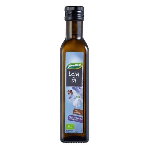 Dennree Olej lněný za studena lisovaný BIO 250 ml