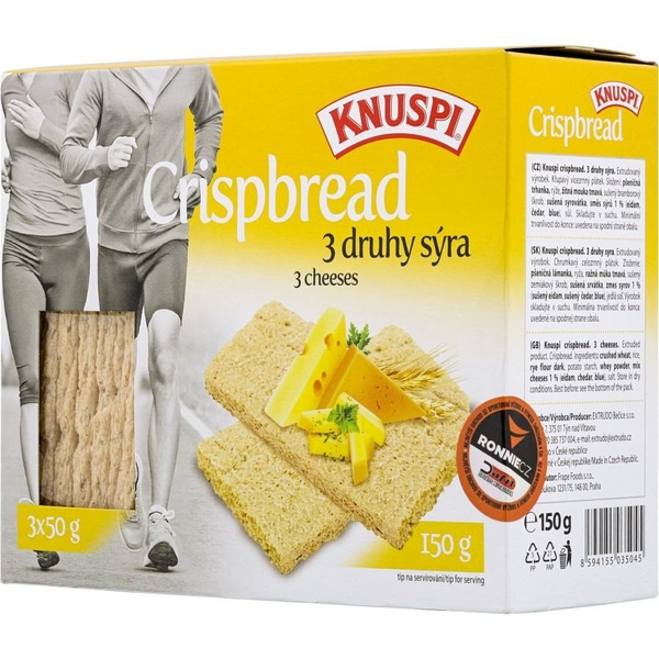 Extrudo Knuspi křehký chléb 3 druhy sýra 150 g - 