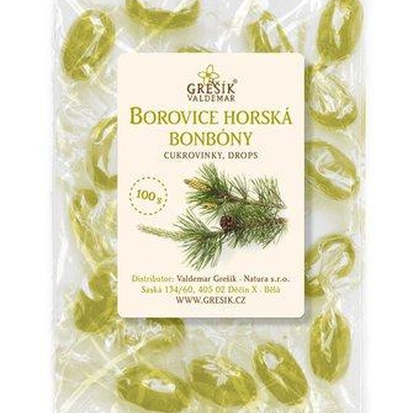 GREŠÍK Borovice horská bonbóny 100 g - 