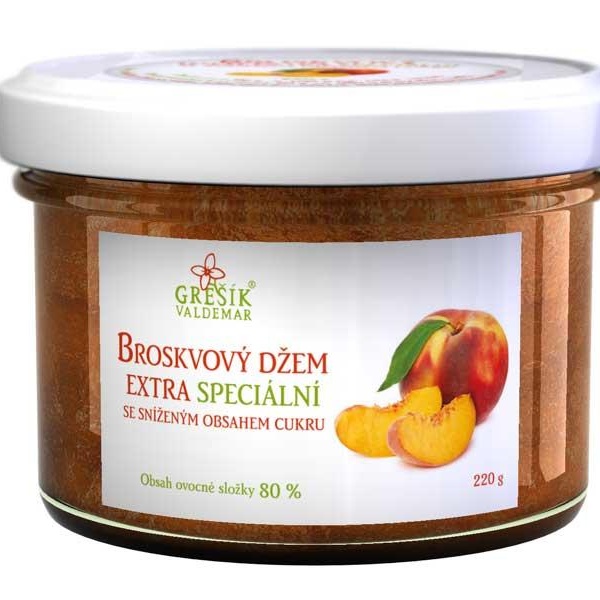 GREŠÍK Džem Broskvový extra Speciální 220g - 