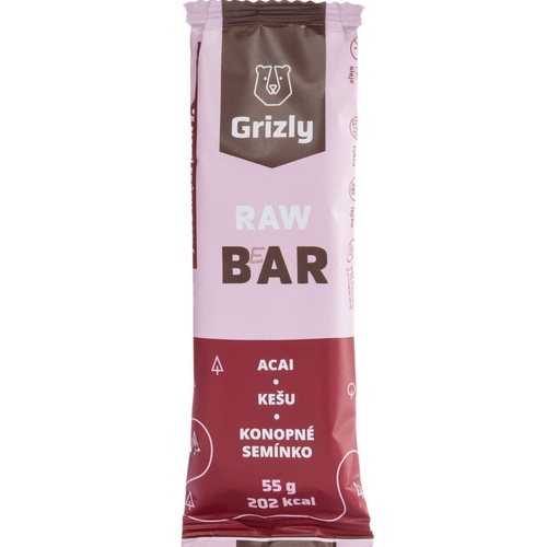 GRIZLY RAW Bar acai-kešu-konopné semínko 55 g