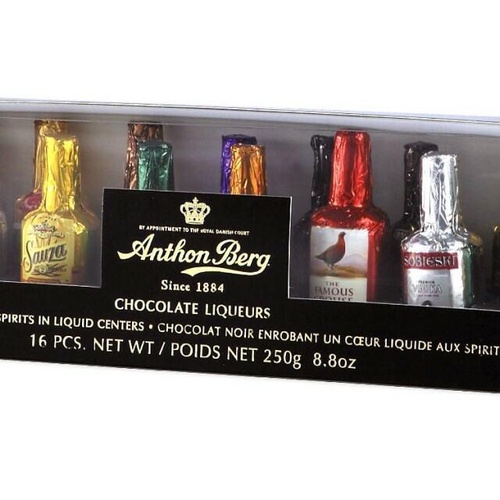 Glomex, s.r.o. Anthon Berg lahvičky s alkoholem "liqueurs" 16 ks 250 g