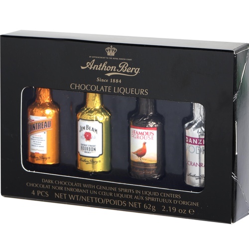 Glomex, s.r.o. Anthon Berg lahvičky s alkoholem "liqueurs" 4 ks 62 g