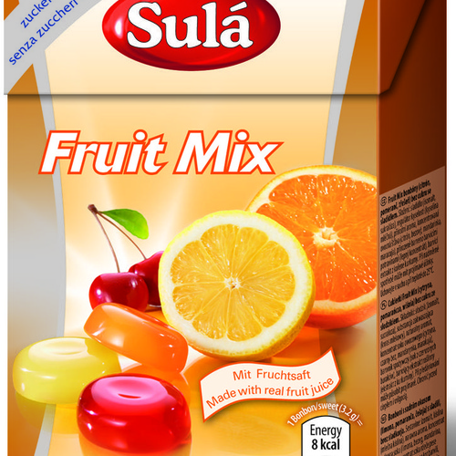 Glomex, s.r.o. SULÁ - Bonbóny bez cukru - Fruit Mix 44 g