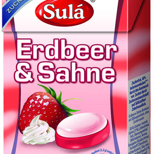 Glomex, s.r.o. SULÁ - Bonbóny bez cukru - Jahoda a smetana 44g