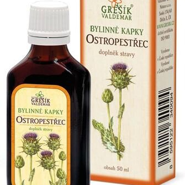 Grešík Bylinné kapky Ostropestřec kapky 50 ml - 