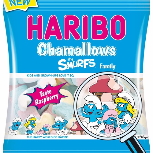HARIBO Chamallows The SMURFS Family - Šmoulové pěnové cukrovinky 100 g