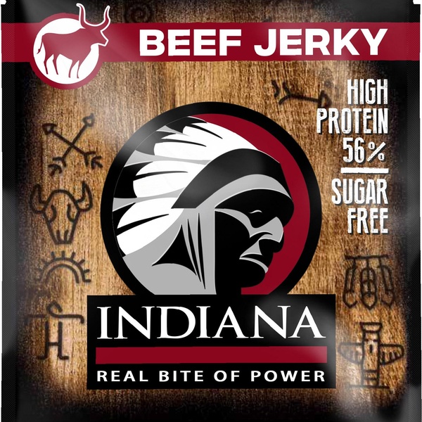INDIANA s.r.o. INDIANA Jerky LESS SALT - sušené hovězí maso 25 g - 