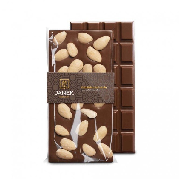 JANEK 34% Čokoláda mléčná s mandlemi 105g - 