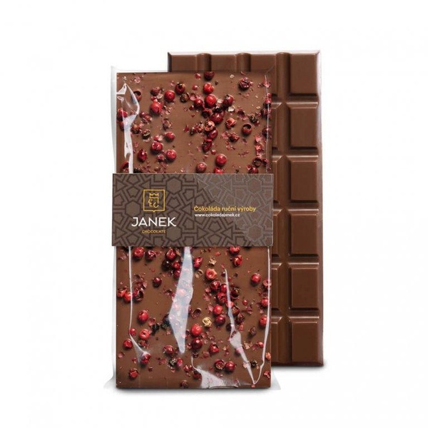 JANEK 34% Mléčná čokoláda s pepřem 85g - 
