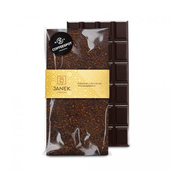 JANEK 64% Čokoláda tmavá s kávou 85g - 