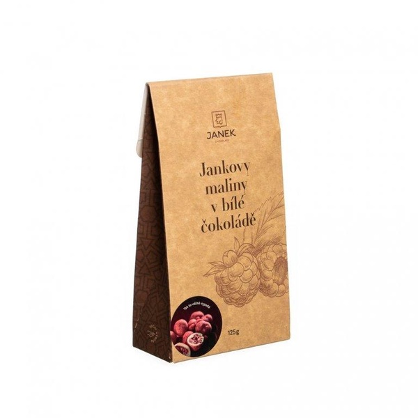 JANEK Jankovy maliny v bílé čokoládě 125 g - 