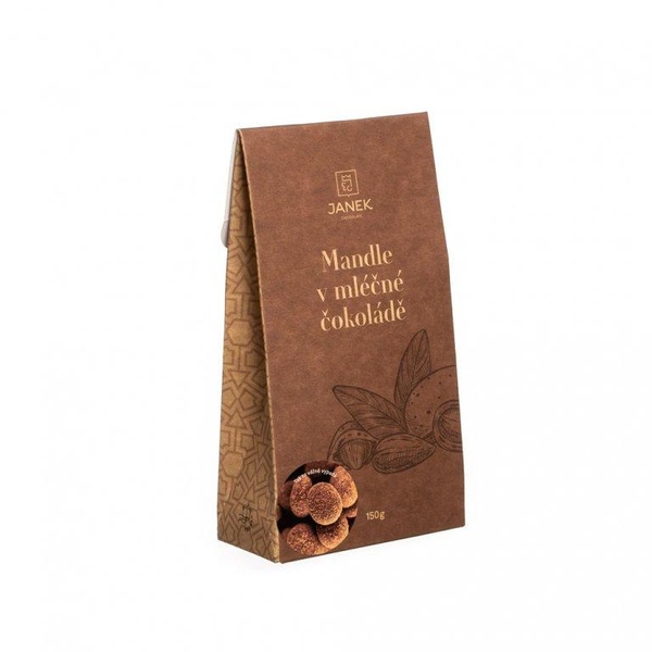 Mandle v mléčné čokoládě a skořici 150 g JANEK - 