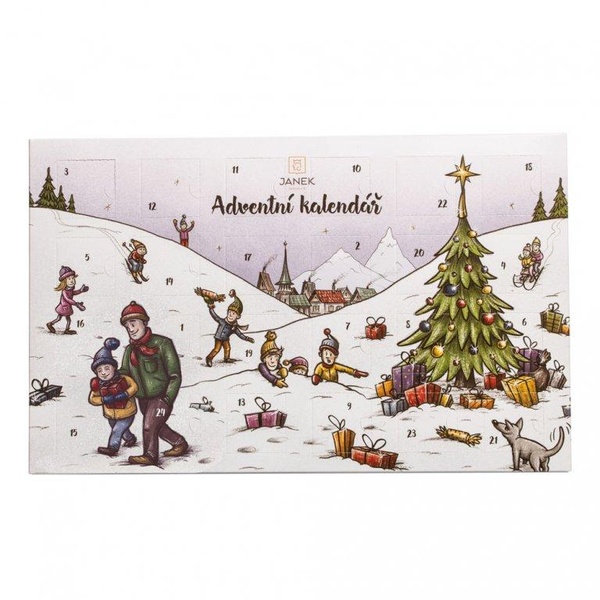 Janek Dětský čokoládový adventní kalendář - malý 170 g - 