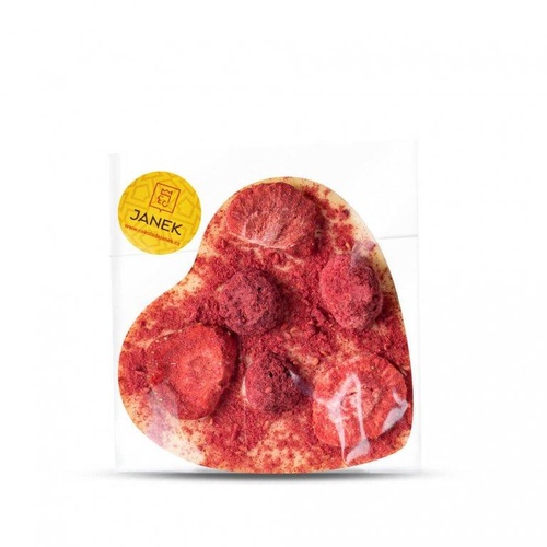 Janek Srdíčko 9x9 cm s lyofilizovaným ovocem 60g - bílé