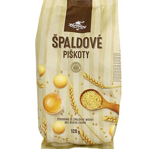 KÁVOVINY Piškoty špaldové 120g