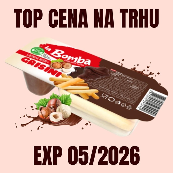 La Bomba Lískooříšková pomazánka s tyčinkami 35 g EXP 05/2026 - 