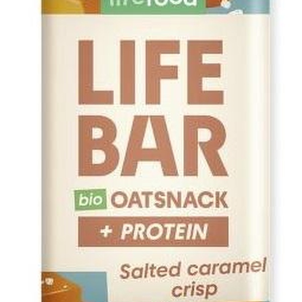 Lifebar Tyčinka Oat Snack proteinová slaný karamel BIO 40 g - 