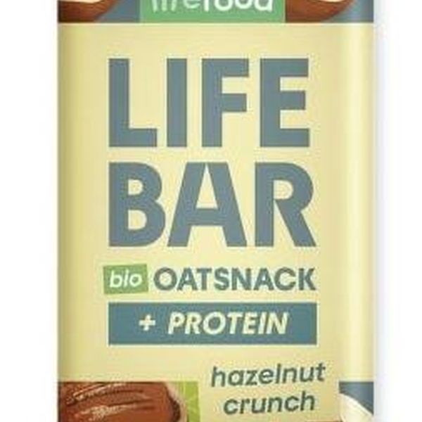 Lifebar Tyčinka Oat snack proteinová s lískovými oříšky BIO 40 g - 