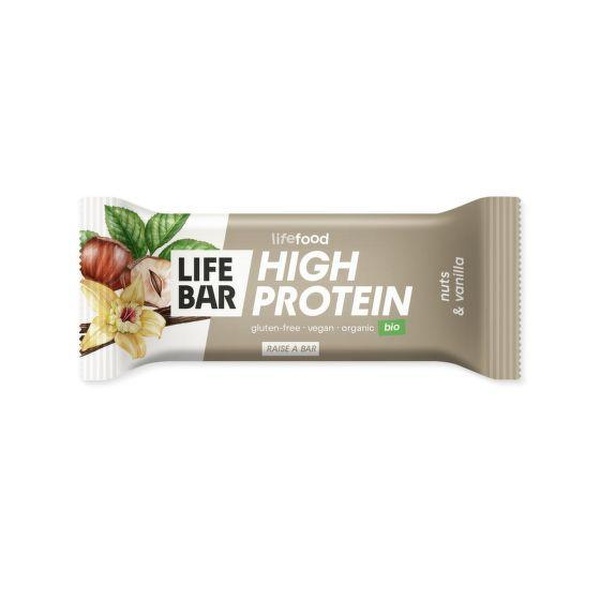Lifebar Tyčinka proteinová s ořechy a vanilkou BIO RAW 40 g - 
