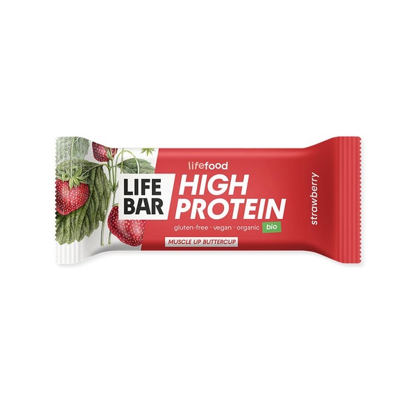 Lifefood Lifebar Protein tyčinka jahodová BIO 40g - 
