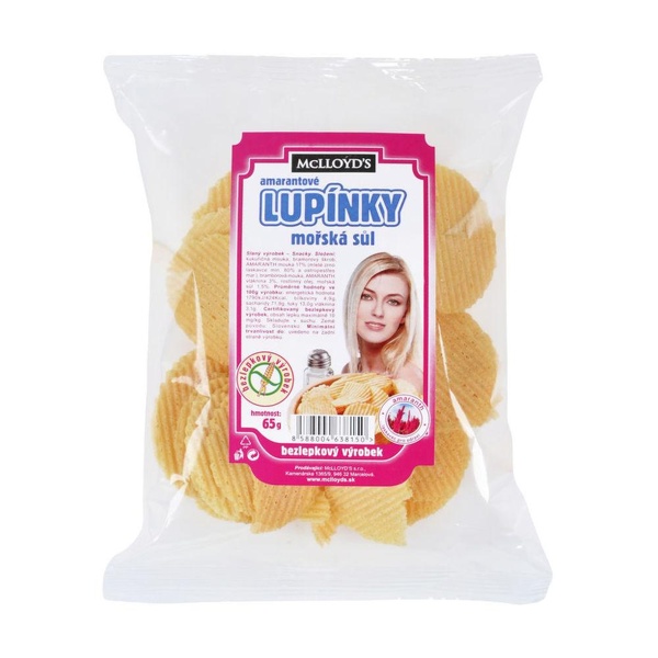 Mclloyd´s McLloyds Amarant.lupínky-mořská sůl 65 g - 