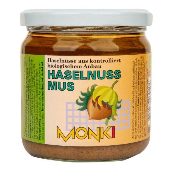 Monki BIO krém z lískových oříšků s kousky 330 g zdravý zdroj energie pro těhotné - 
