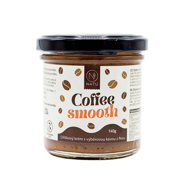 NATU Coffee smooth oříškový krém s kávou 140g - 