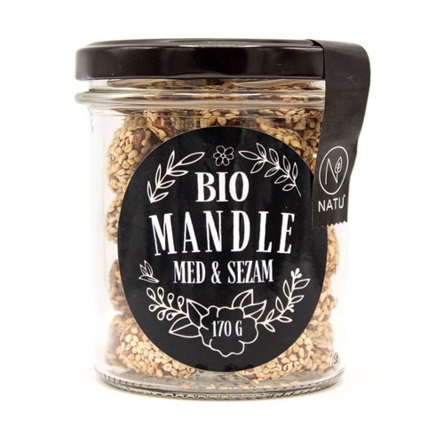 Mandle s medem a sezamem BIO 170g
