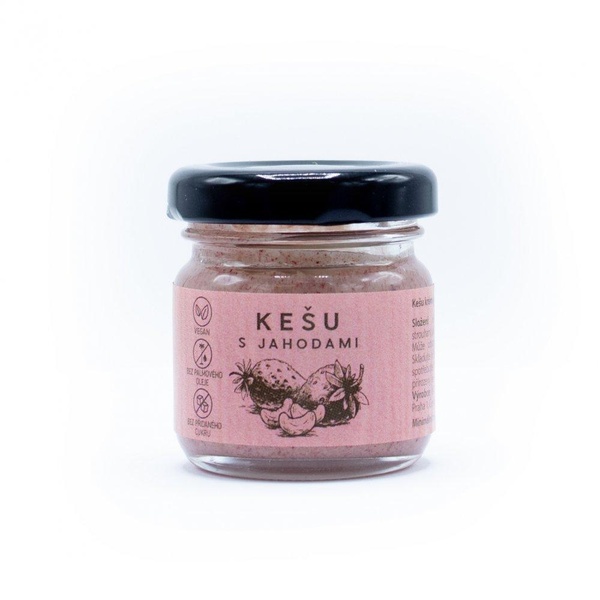 NATU Mini kešu krém s jahodami 30 g - 