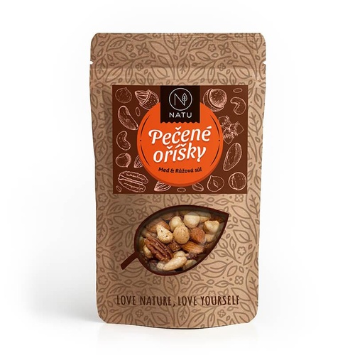 NATU Pečené oříšky s medem a solí 200g