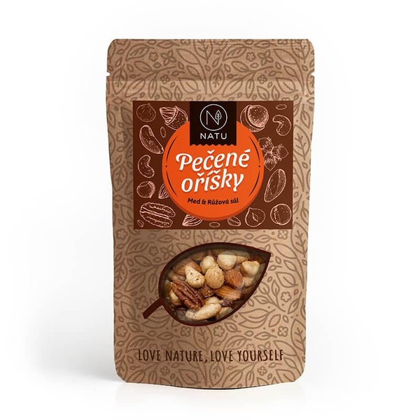 NATU Pečené oříšky s medem a solí 200g - 