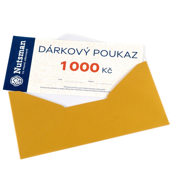 Nutsman Dárkový tištěný poukaz 1000 Kč - 